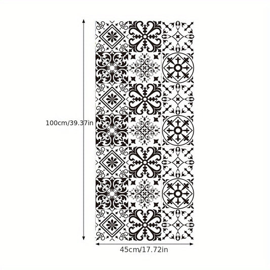 Retro Pattern Electrostatic Glass Window Film Decorative Window Sticker