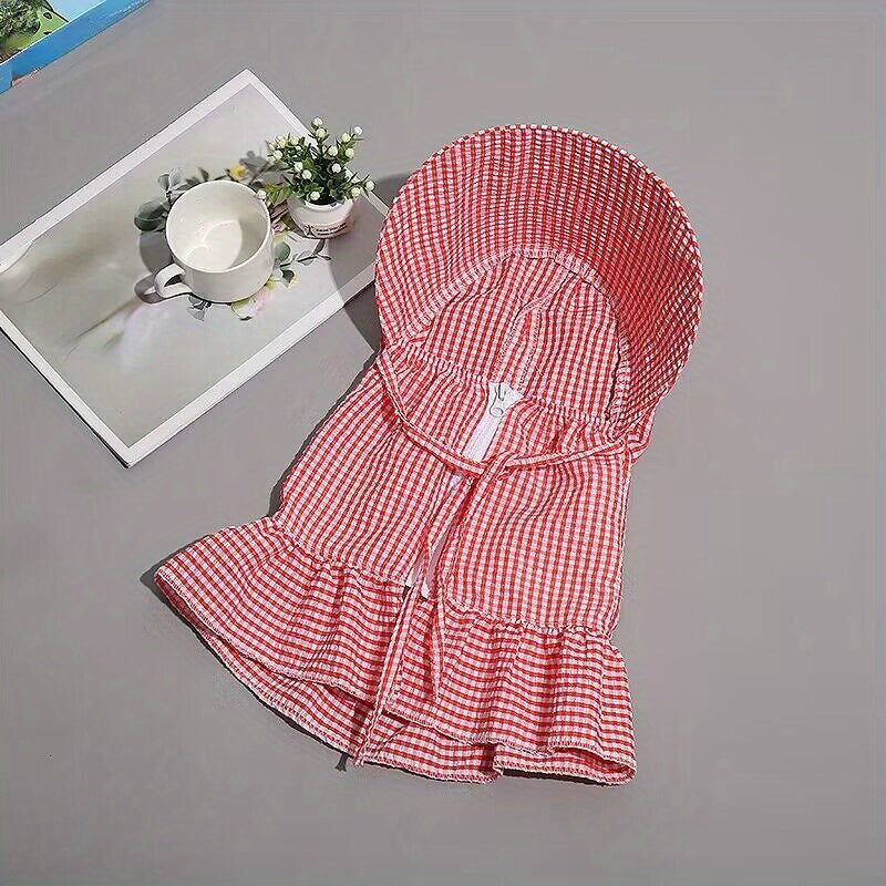 UV Protection Sun Hat With Neck Gaiter Zipper Mask Face Covering