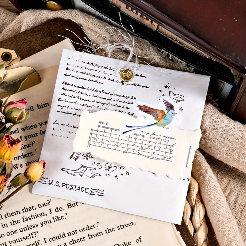 46 Pcs Adorable Animal Sparrow Stickers for Scrapbooking Labeling Journaling