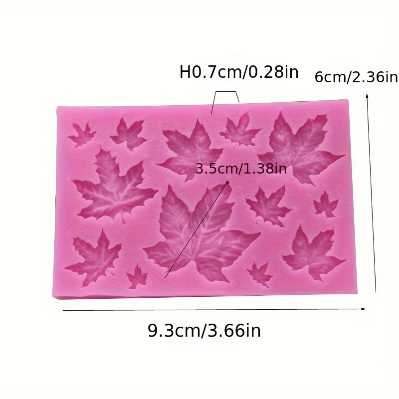 Maple Rose Leaf Silicone Mold Epoxy Resin Candy Polymer Clay Plant Series