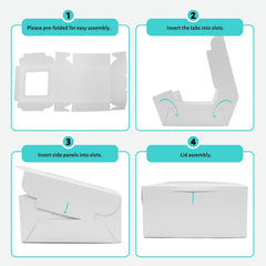30pcs Cake Boxes Bakery Boxes with Window