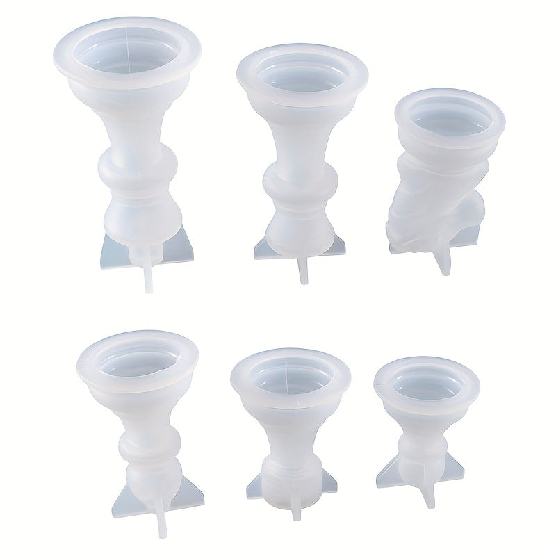 6pcs 3D Silicone Chess Resin Mold for DIY Handicraft Production