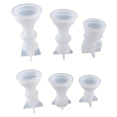 6pcs 3D Silicone Chess Resin Mold for DIY Handicraft Production