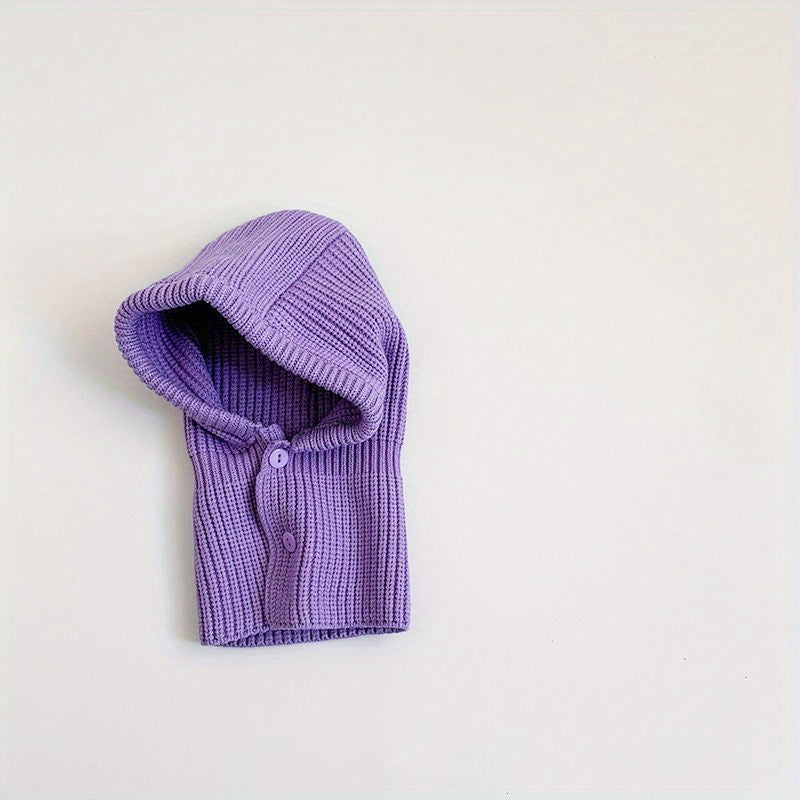 Kids Shawl Cap Head Cap Bib Conjoined Cap