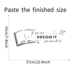 Dream It You Can Do It Wall Decals - Office Bedroom Sign Decor