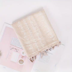 Polyester Print Tassel Scarf Casual Accessories