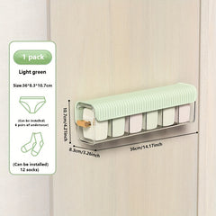 Hanging Grid Underwear Plastic Storage Box Drawer Basket