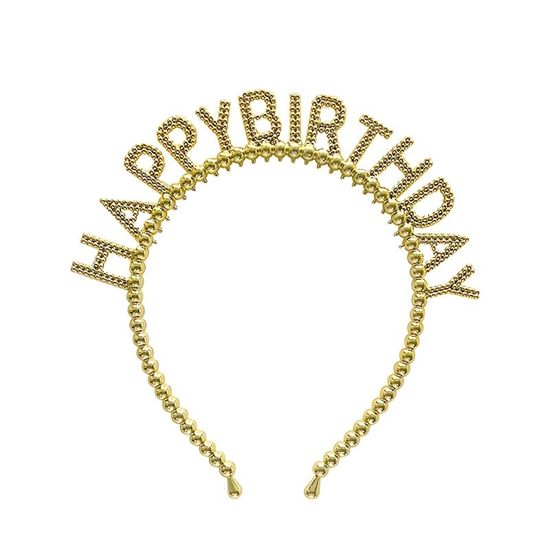 Alphabet Beaded Headband for Kids' Birthday Parties