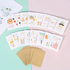 16pcs Birthday Party Cards With 16 Envelopes