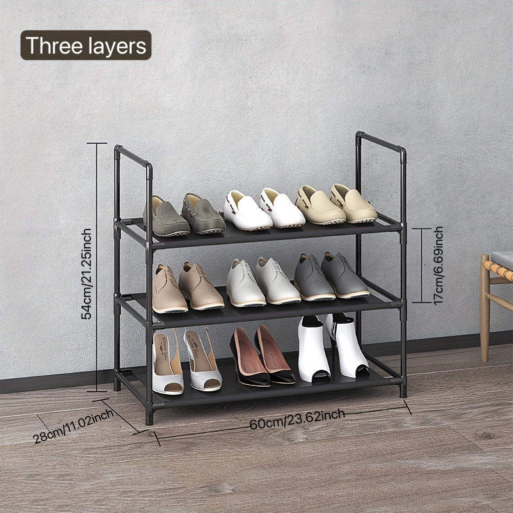 1pc Assembly Layer Shoe Rack Shoe Storage Rack Thickened Steel Pipe