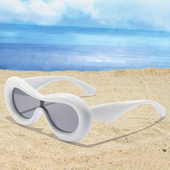 Cool Irregular Frame Men's Sunglasses for Street Photography