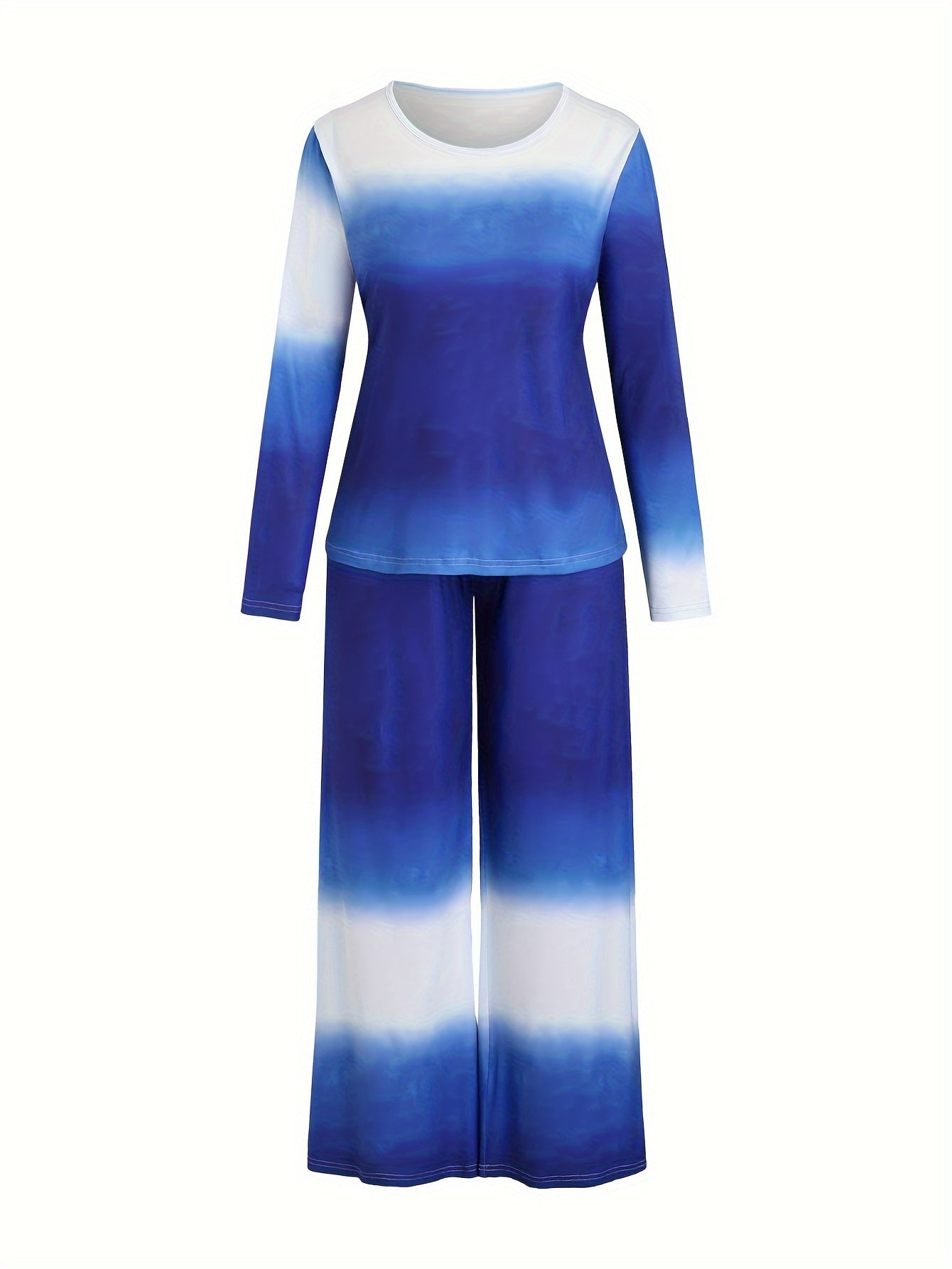  Ombre Print Long Sleeve Tee & Pants Set