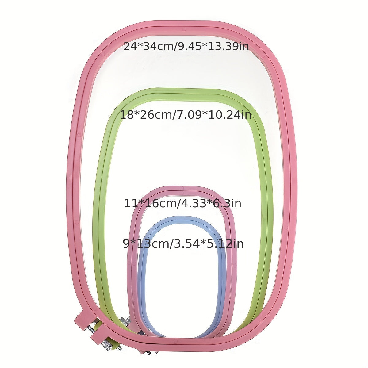 4pcs Plastic Rectangular Embroidery Hook Hand Embroidery Bandage
