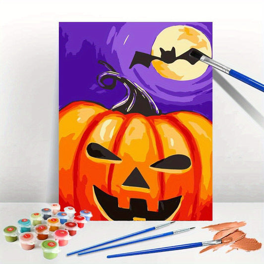Halloween Pumpkin Painting Kit with Brushes and Paint