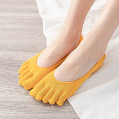 Women's No Show Toe Socks 5-Pack