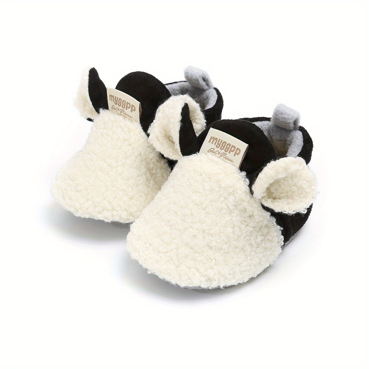 MYGGPP Cartoon Warm Boots for Baby Boys Plus Fleece Indoor Outdoor Walking