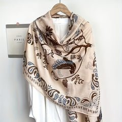Paisley Print Scarf Warm Shawl Outdoor Windproof Head Wrap