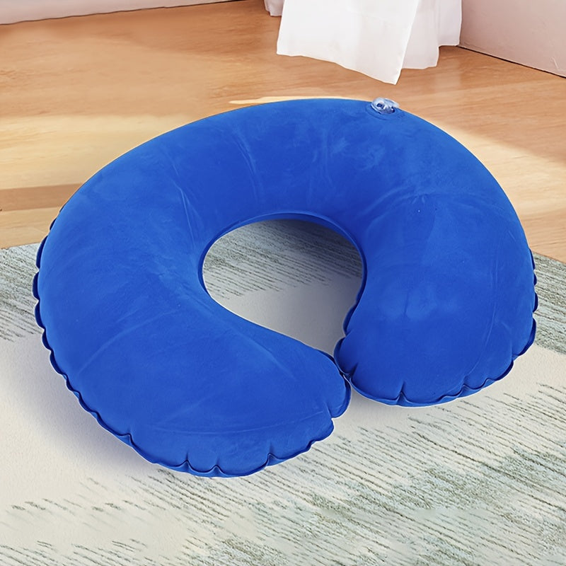 1pc Inflatable U Shaped Pillow for Outdoor Travel