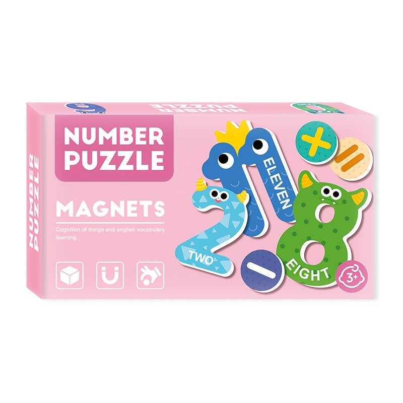 Magnetic Letter Number Learning Toy Preschool Math Counting Uppercase Animals Nu
