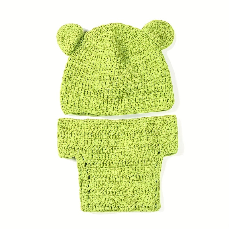 Hand Woven Frog Prince Costume Suit for Photography