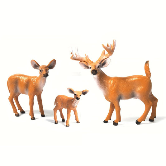 Wild Deer Model Toy Set for Kids, Halloween Christmas Decor