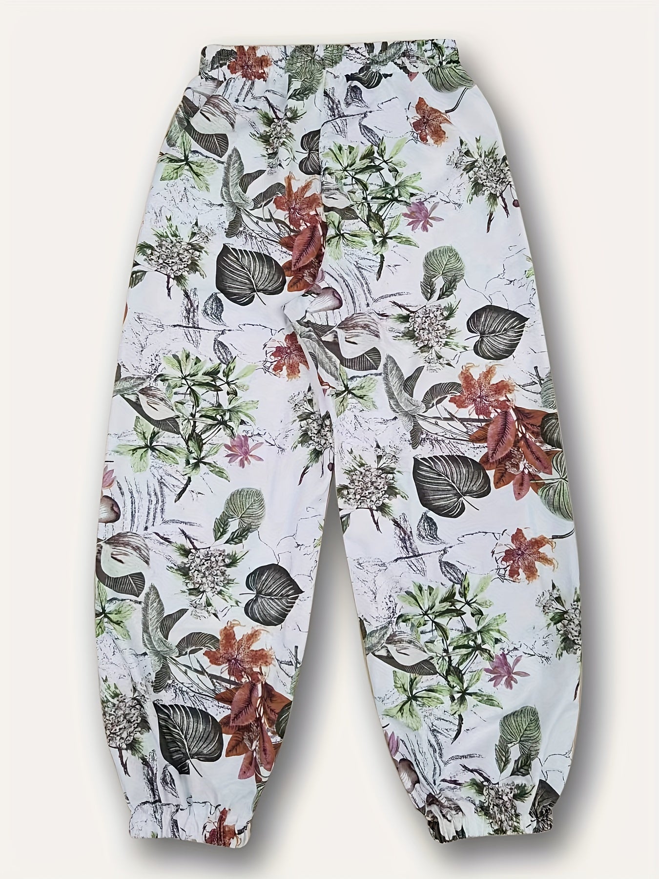 Floral Print Wide Leg Pants Summer Casual Women's Clothing