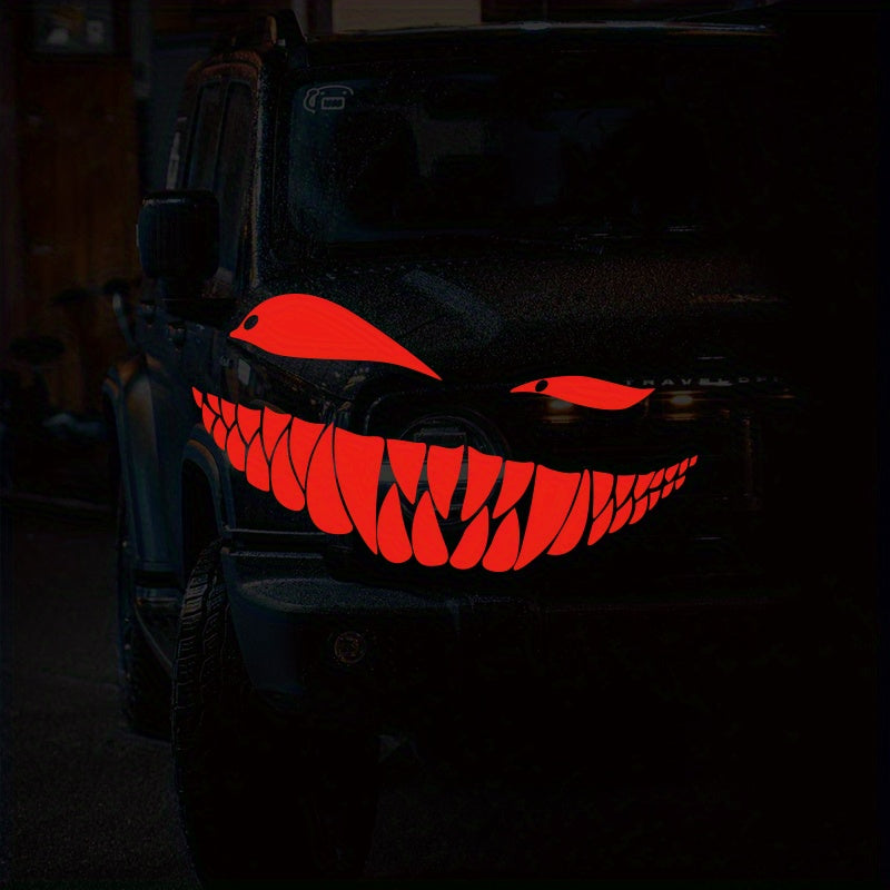 Leant Eyes Bad Smile Car Stickers Motorcycle Decals Funny Auto Body Styling