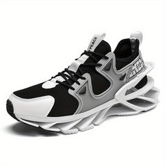 Men's Breathable Gradient Mesh Lace-up Blade Sneakers