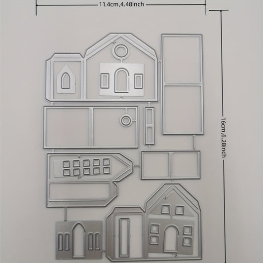 Christmas Metal Cutting Dies 3D House Embossing Template