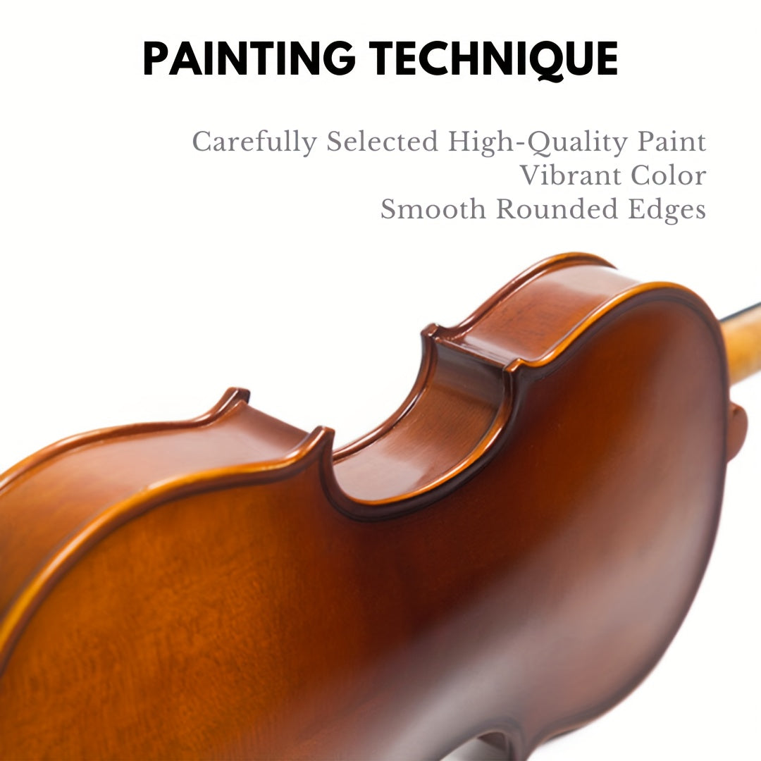 Acoustic Violin Starter Kit for Beginners with Hard Case