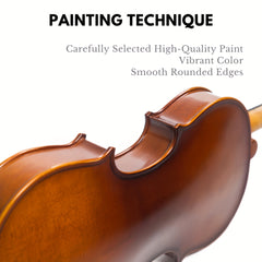 Acoustic Violin Starter Kit for Beginners with Hard Case