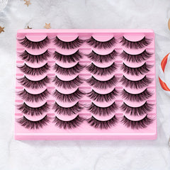 14 Pairs 3D Faux Mink False Eyelashes - Dramatic Cat Eye Look