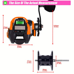 SAMOLLA Waterproof Electronic Fishing Reel LED Screen Baitcasting Reel