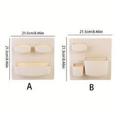 Adhesive Wall Storage Rack for Bathroom and Kitchen - No Drilling Needed