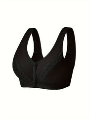 2pcs Front Buckle Wireless Bras Comfy & Breathable Push Up Bra