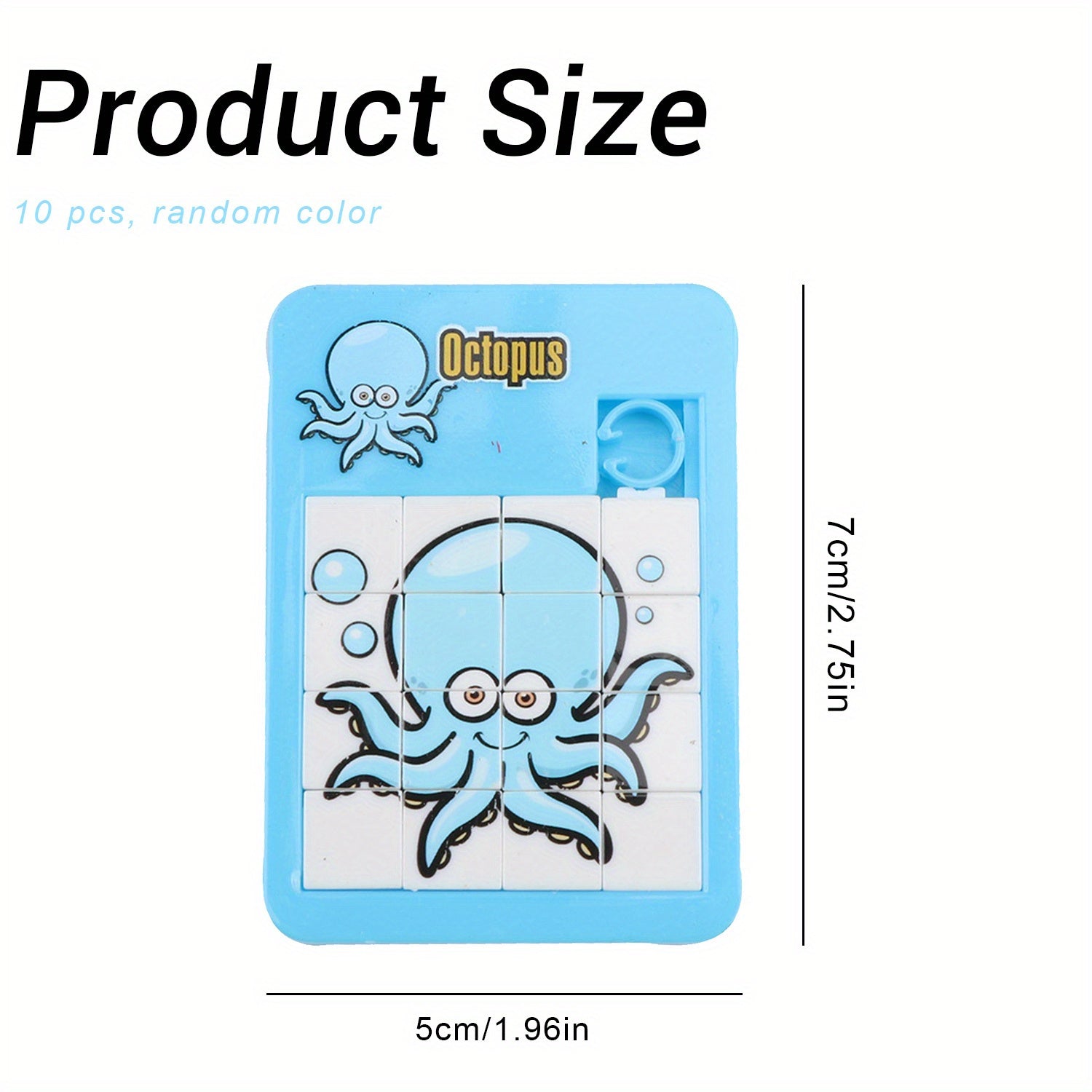 10 Mini Animal Sliding Puzzles Kids Brain Teasers Fun Learning Toys