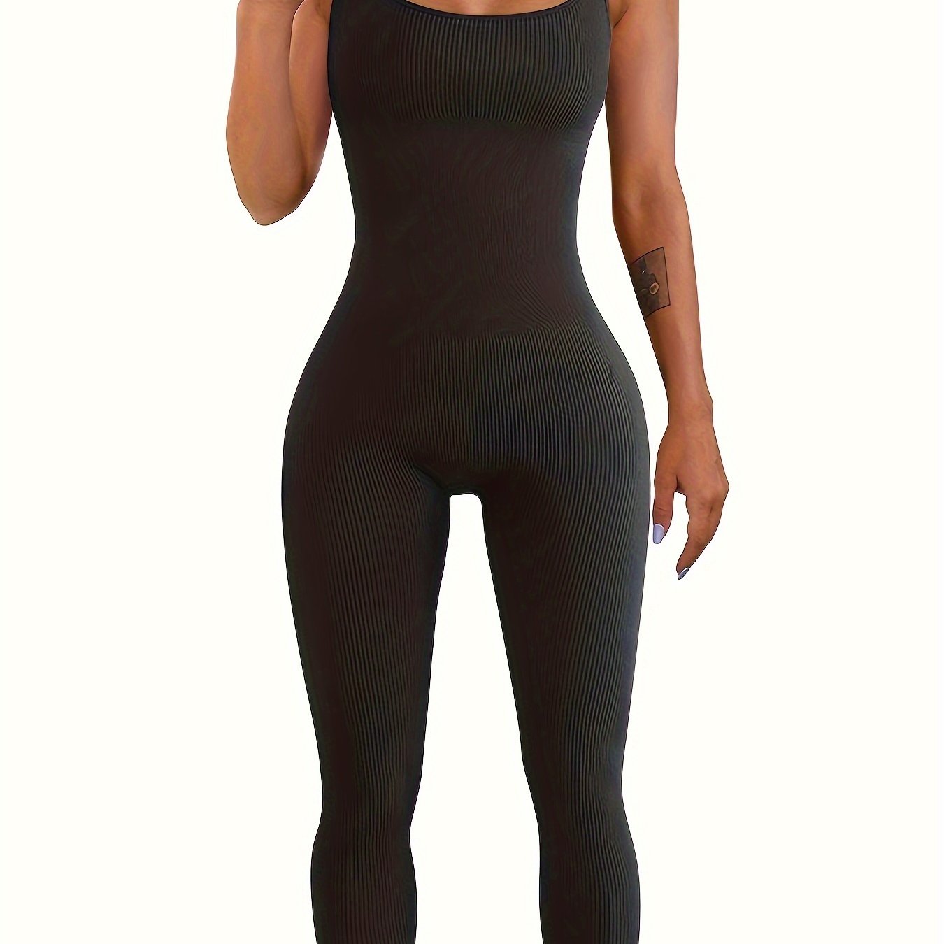 Slimming Yoga Jumpsuit High Stretch Solid Workout Yoga Bodysuit
