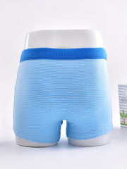 3pcs Boys Cotton Stripe Boxer Briefs Dinosaurs Print Elastic Waist Shorts