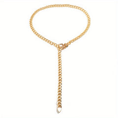 Punk Waist Chain Metal Tassel Dress Girdle For Women