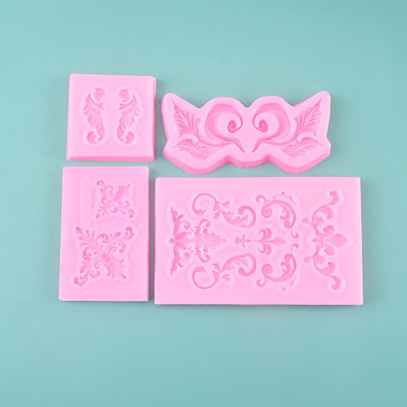 7pcs European Style Embossed Silicone Mold Sets