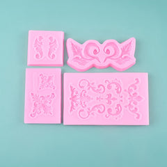 7pcs European Style Embossed Silicone Mold Sets