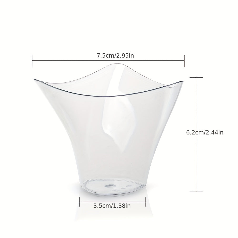 25pcs 3 Oz Dessert Cups With Spoons For Party Disposable and Biodegradable