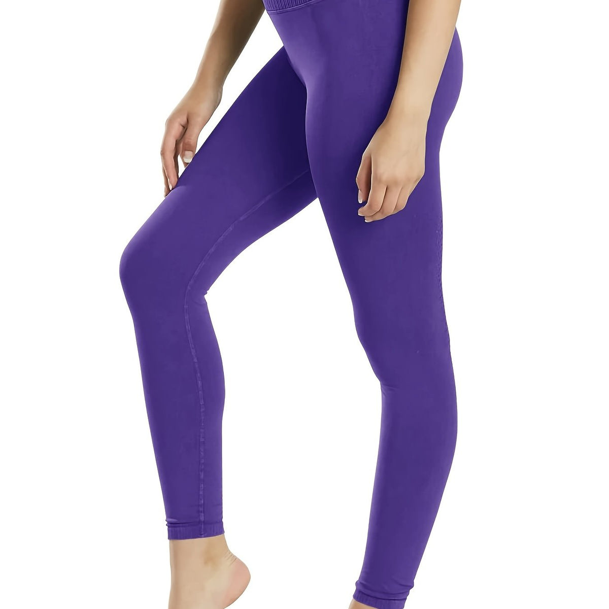 High Waist Solid Bodycon Leggings Casual Skinny Workout Leggings
