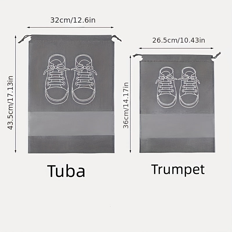 5pcs Shoe Storage Bags Drawstring Dustproof Pouches Shoes Protection Bag