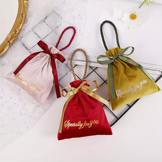 Velvet Drawstring Candy Gift Bag for Parties and Events