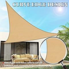 UV Block Triangle Sun Shade Sail Canopy Outdoor Patio Garden Backyard