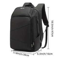 Anti Theft Durable Laptop Backpack USB Charging Port Water Resistant College Bag
