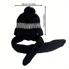 Winter Beanie Hat & Scarf Set Knitted Warmth for Men and Women