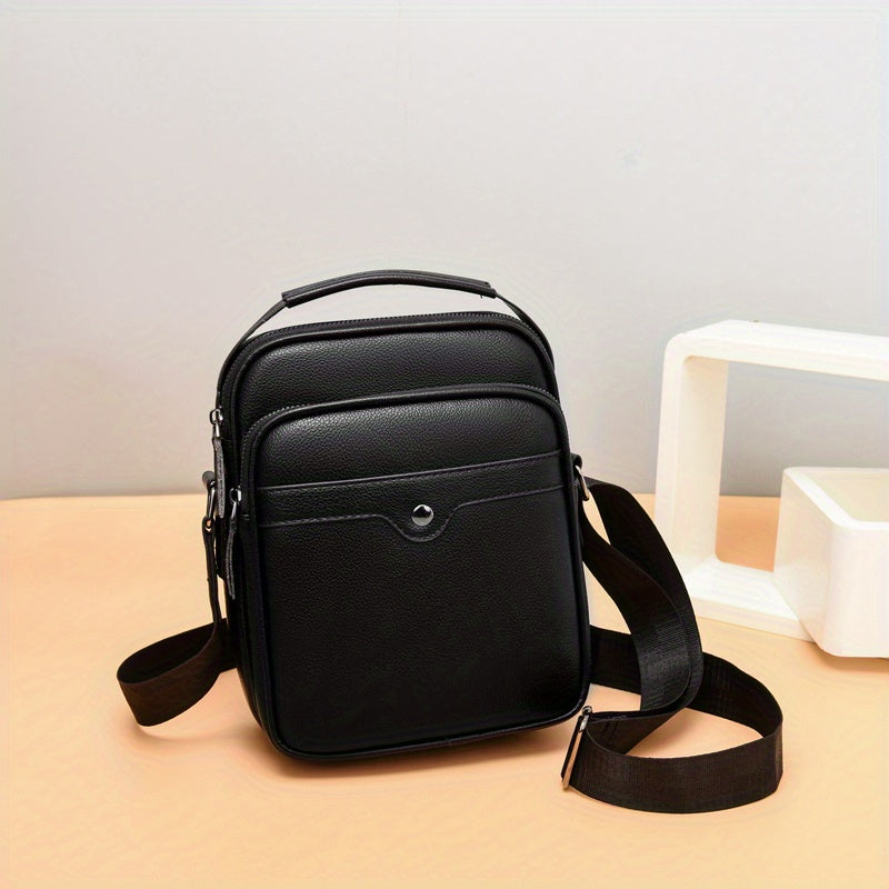 Men's Commuting Crossbody Bag Casual Handbag Small Square Shoulder Bag
