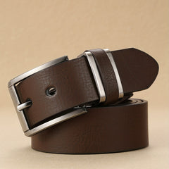 Men's Pin Buckle Belt - PU Leather Coffee